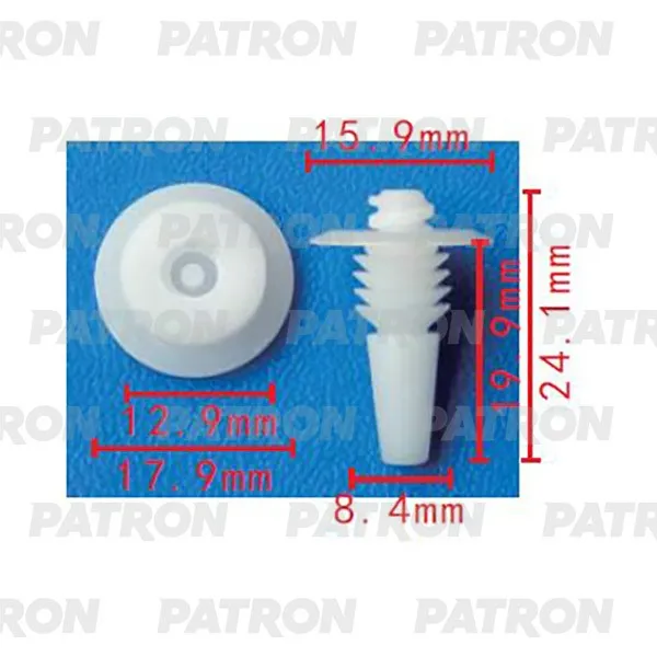 Клипса пластмассовая Fiat Применяемость: Клипса боковое PATRON P37-2127