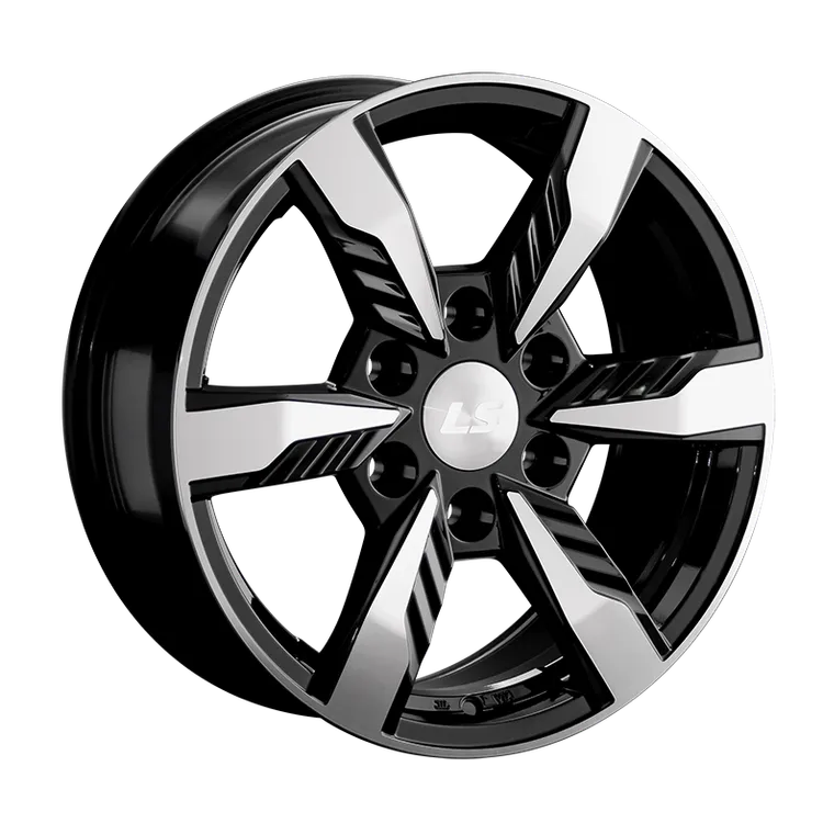 Диск литой R17 7.5J 6x139.7/106.1 ET30 LS LS 1301 BKF S083783