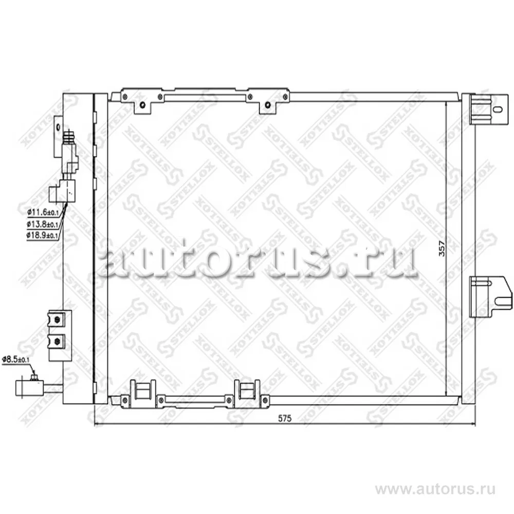Радиатор конд. Opel Astra/Zaf STELLOX 10-45015-SX
