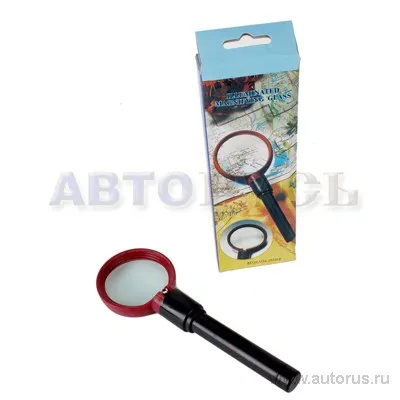 Лупа в пластиковом корпусе с ручкой и подсветкой 3-кратная D 50 мм BOLK BK88001