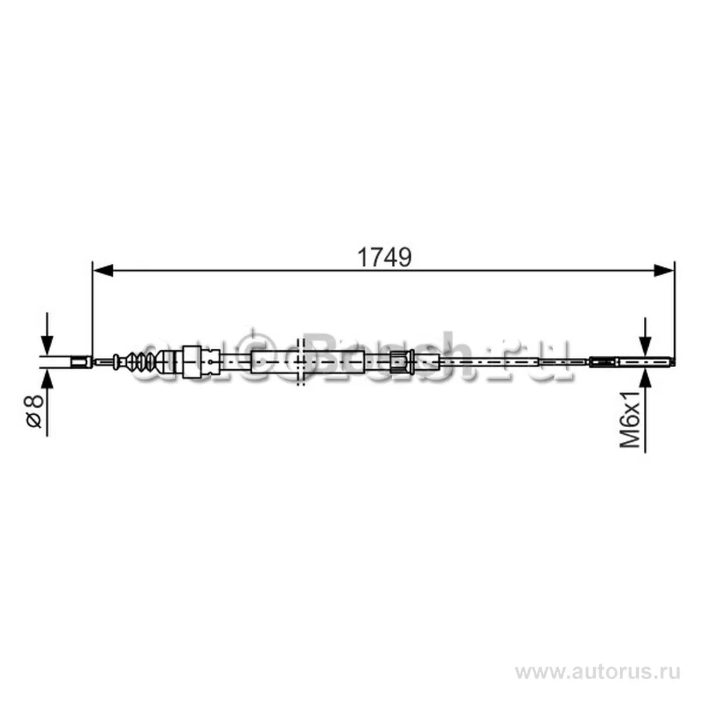 Трос стояночного тормоза VW PASSAT 88-97 BOSCH 1987477321