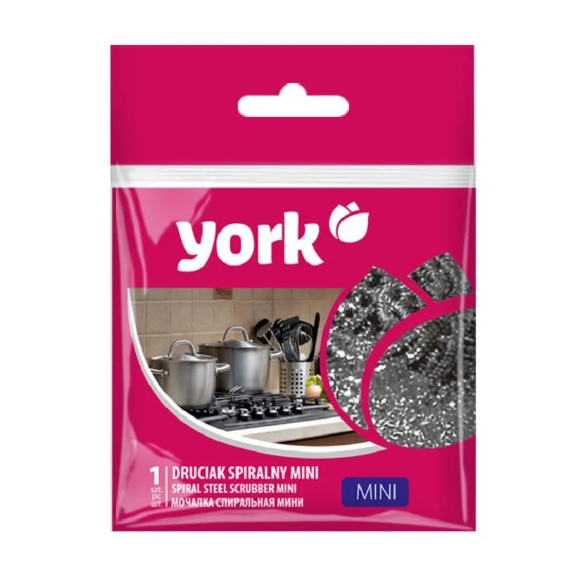 Губка для мытья посуды YORK Мини спиральная стальная 1584628