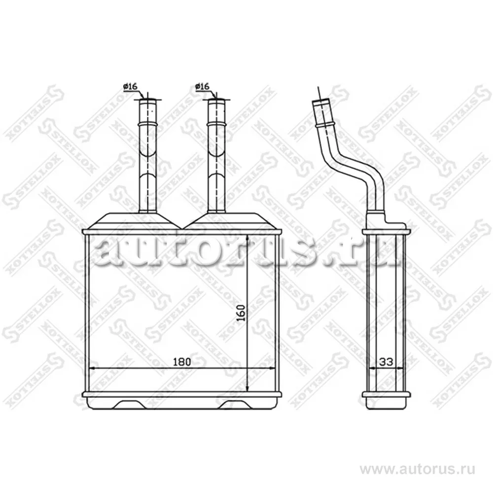 Радиатор печки Opel Corsa/Tigra all 93> STELLOX 10-35055-SX