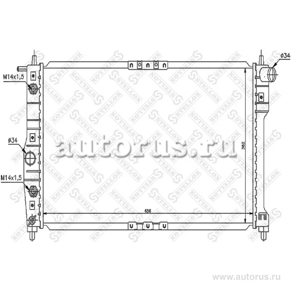 Радиатор системы охлаждения для АКПП Daewoo Nubira/Leganza 1.6-2.0 STELLOX 10-25146-SX
