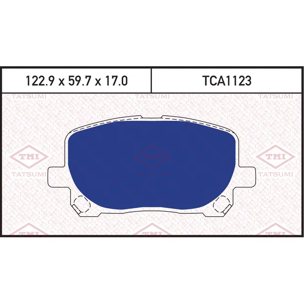 Колодки тормозные дисковые передние TOYOTA Avensis Verso 01-> TATSUMI TCA1123