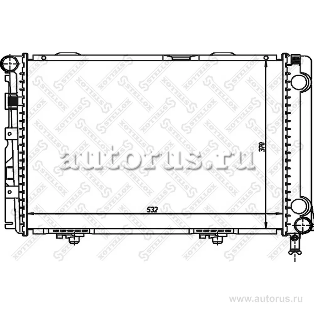 Радиатор системы охлаждения MB W124 2.0D/2.5D 84-93 STELLOX 10-25219-SX