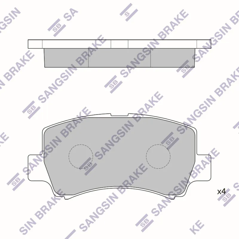 Колодки тормозные SUZUKI WAGON R+ 1.0/1.2 98-00 передние SANGSIN BRAKE SP2021