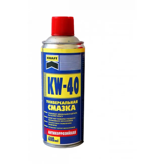 Универсальная смазка KW-40 ТМ KRAFT в аэрозольной упаковке 400 мл