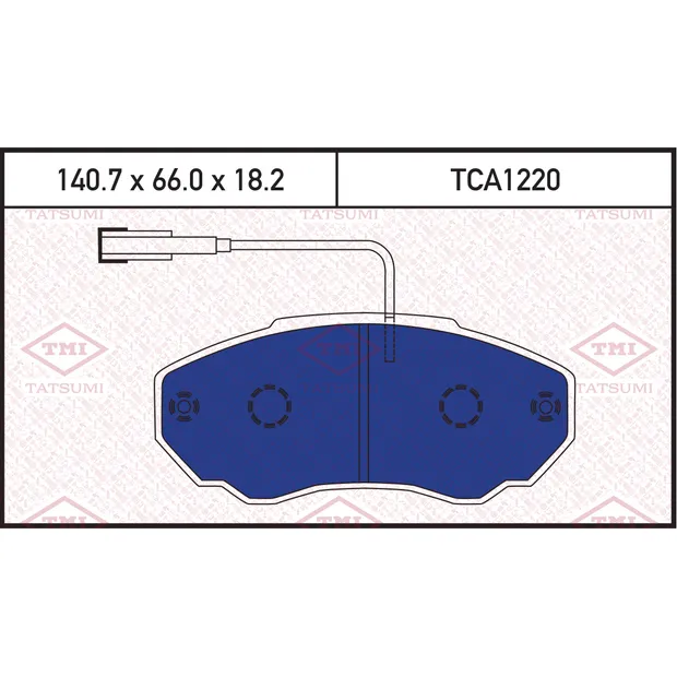 Колодки тормозные дисковые передние CITROEN Jumper 02->FIAT Ducato 02->PEUGEOT Boxer 0 TATSUMI TCA1220