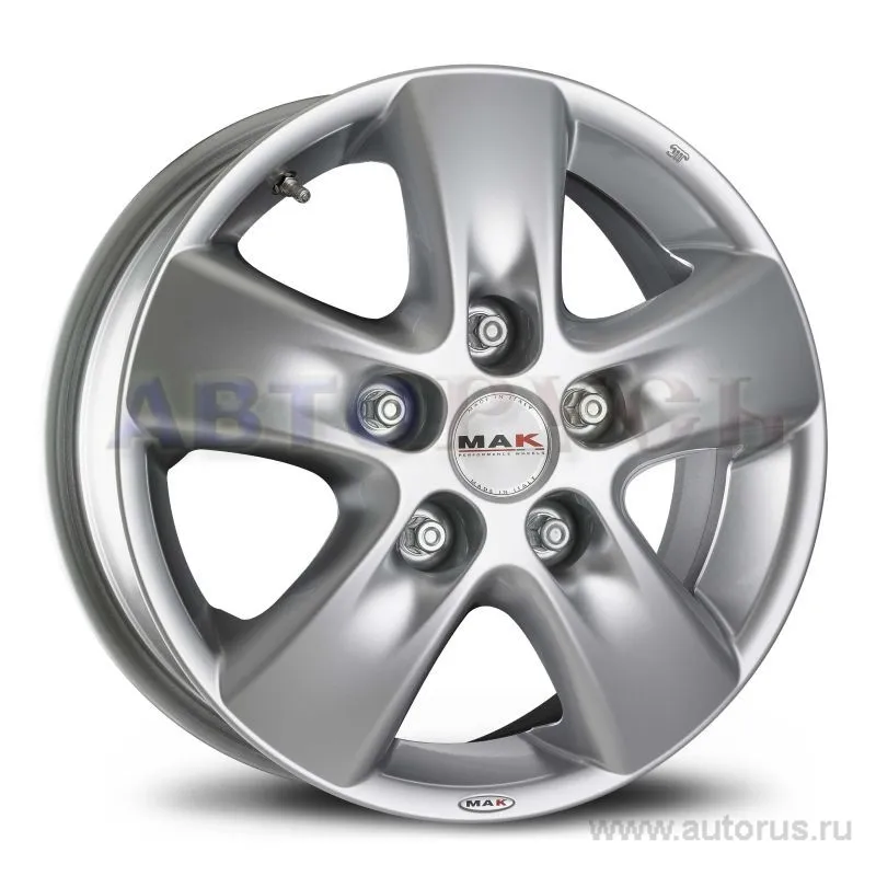 Диск литой R16 6.5J 5x130/78.1 ET68 MAK HD2 Hyper Silver F6560HD2S68KZ2