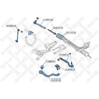 Рычаг передний верхний левый Land Rover Range Rover 4.2/4.4/3.0TD STELLOX 54-05296-SX
