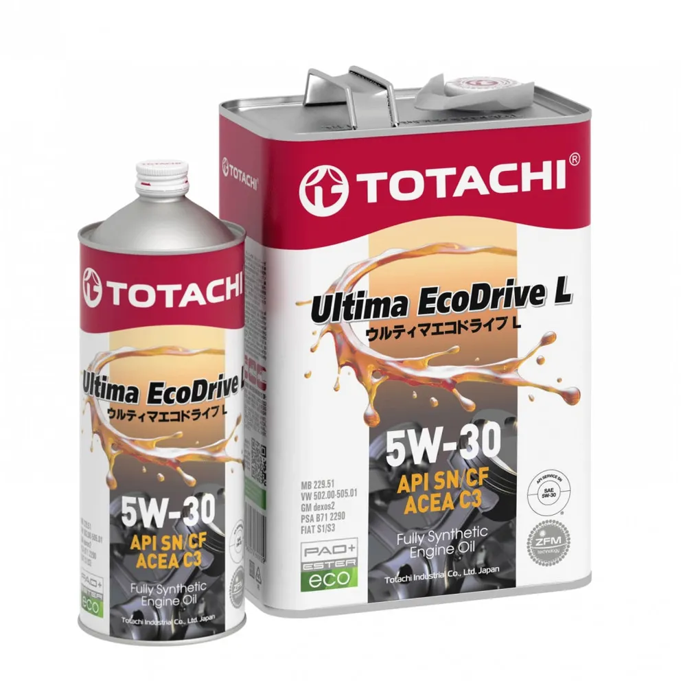 Масло моторное Ultima EcoDrive L Fully Synthetic SN/CF 5W-30 акция 4+1л TOTACHI 12105
