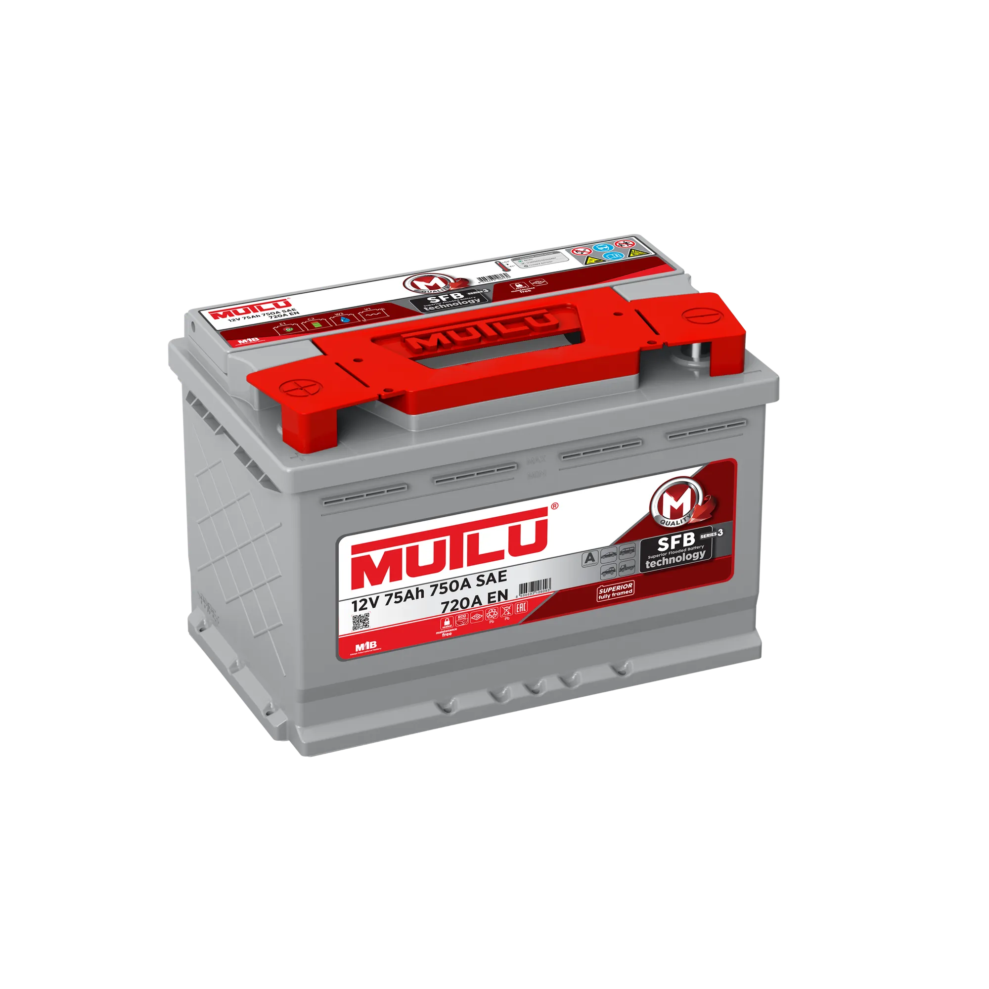 Уценка Аккумулятор MUTLU SFB 75 А/ч прямой L+ 278x175x190 L3 EN 720 А