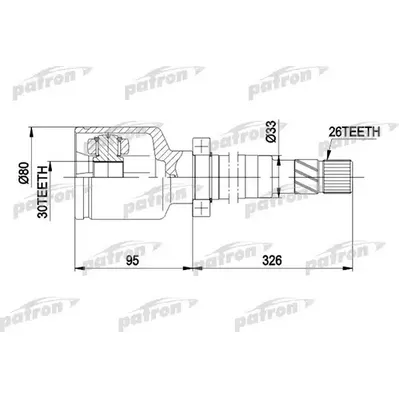 ШРУС внутр прав передн к-кт [A:26, B:30, D:80, L:421] R PATRON PCV3033