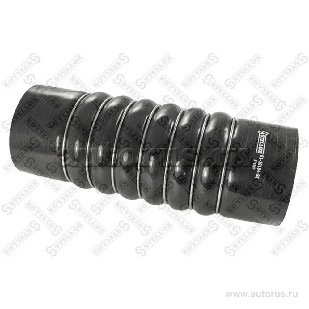 Патрубок интеркулера силикон D 90мм, L 250 7 колец RVI Premium STELLOX 81-10184-SX