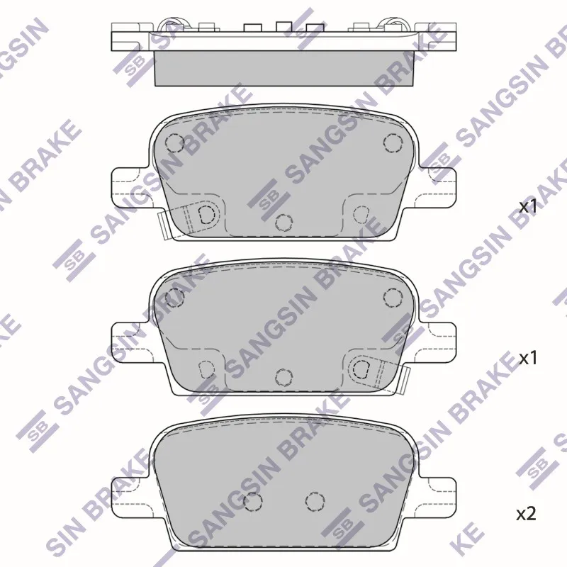 Колодки тормозные задние CHEVROLET Malibu VI SANGSIN BRAKE SP4118