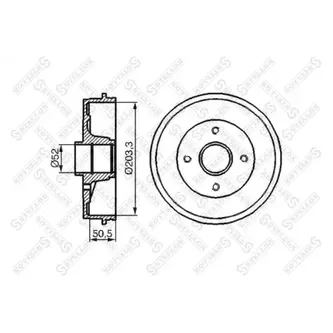 Барабан тормозной без ABS Renault Clio all 98> STELLOX 6025-3912-SX