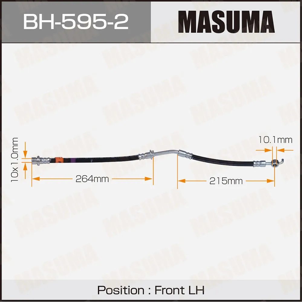 Шланг тормозной TOYOTA YARIS -16 перед.лев. MASUMA BH5952