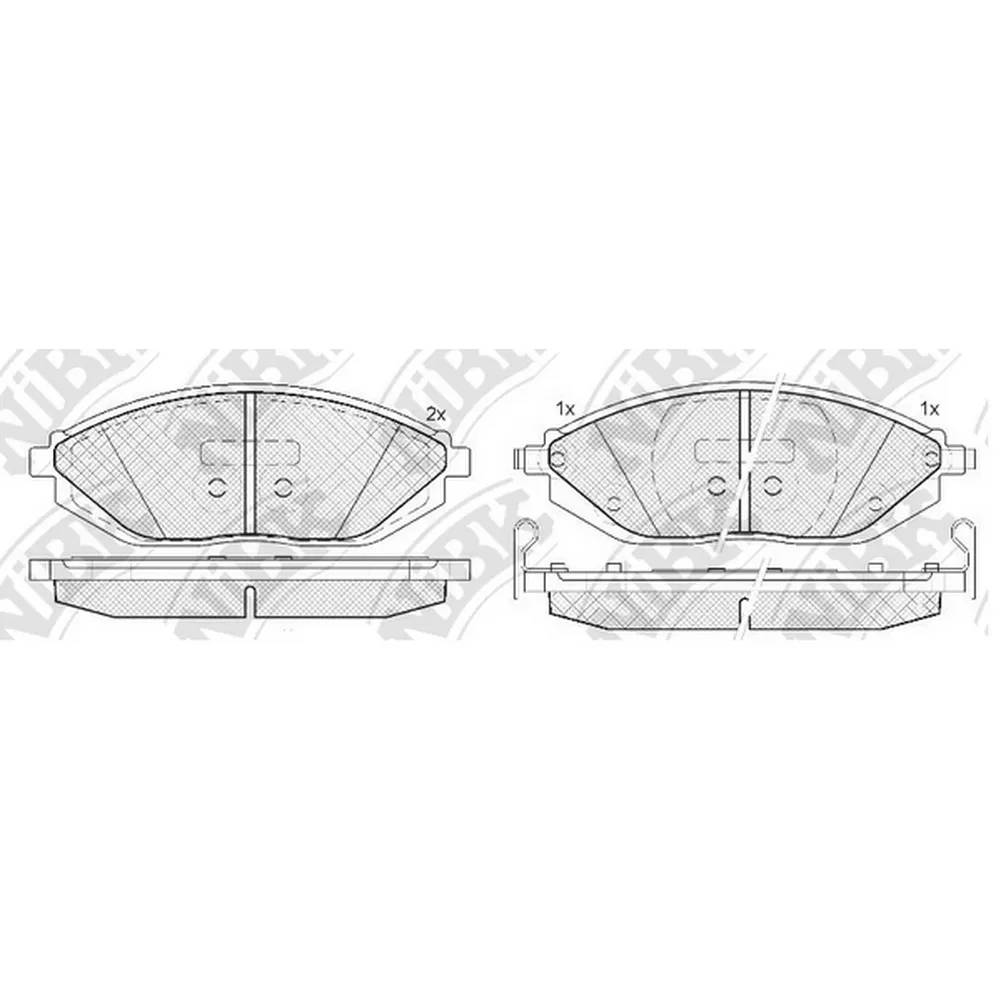 Колодки передние CHEVROLET Spark 10- NIBK PN0570
