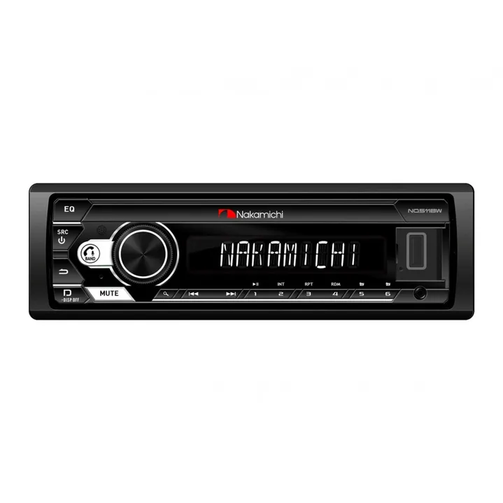 Автомагнитола Nakamichi NQ511BW 1 din, USB, AUX, Bluetooth, 50x4 Вт,бел.
