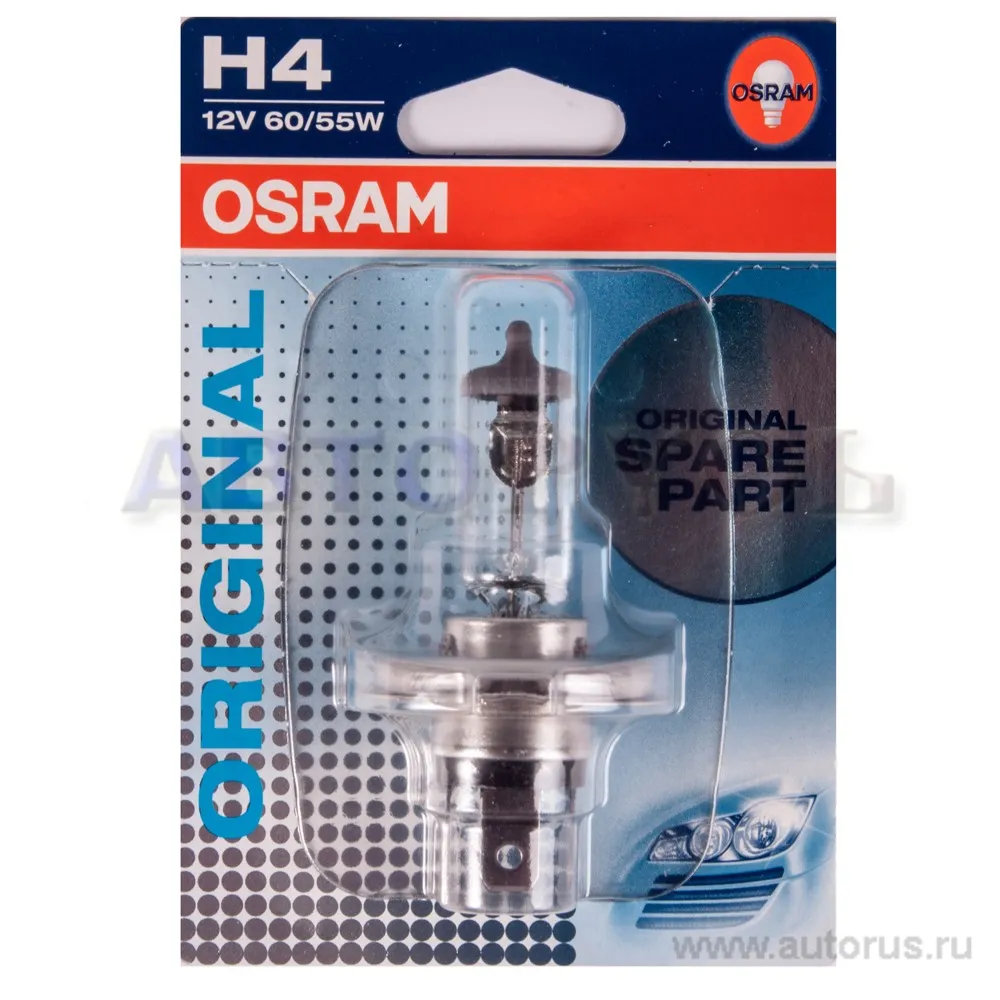 Лампа 12V H4 60/55W P43t OSRAM ORIGINAL LINE 1 шт. блистер 64193-01B