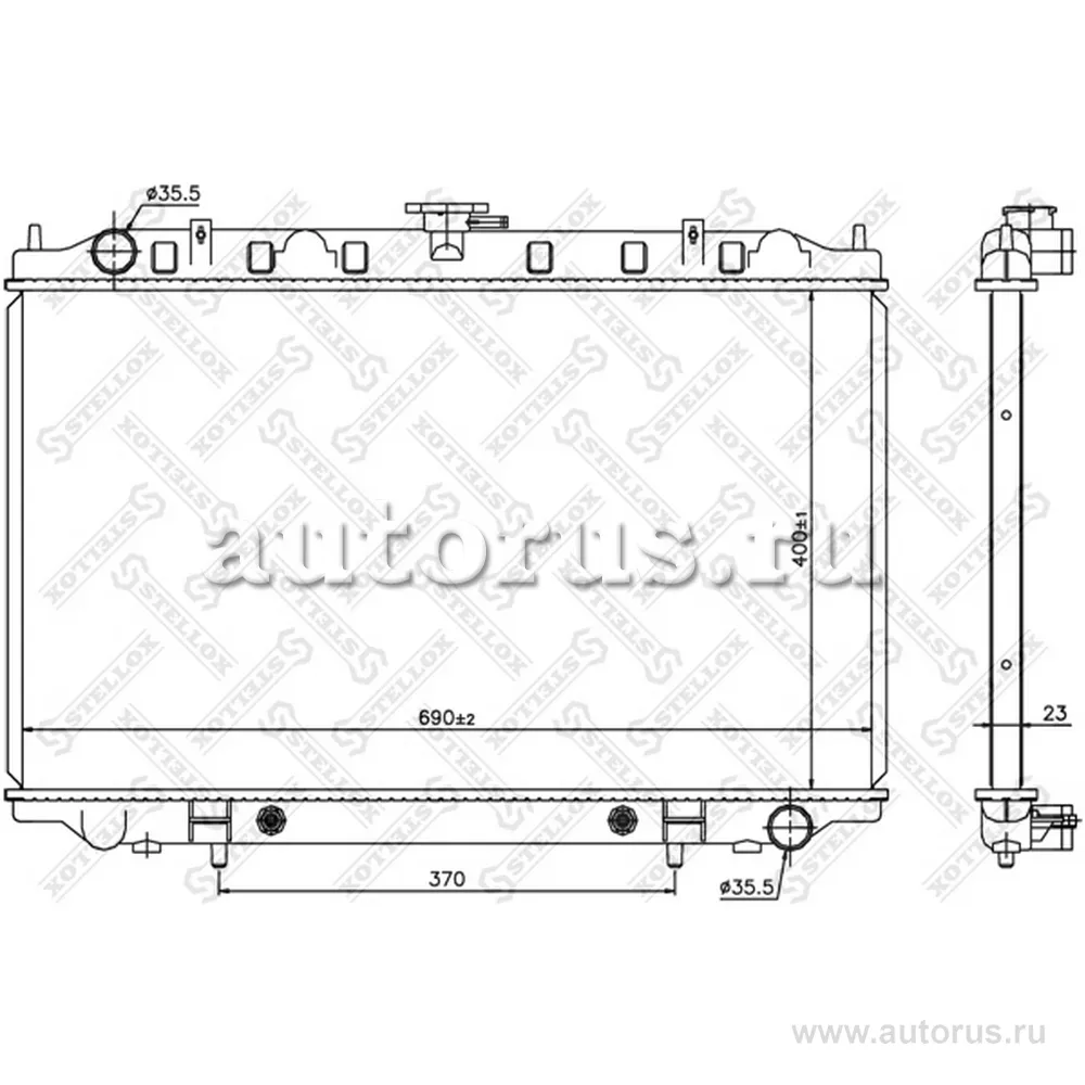 Радиатор системы охлаждения АКПП Nissan Maxima/Cefiro 2.0/3.0 96-0 STELLOX 10-25338-SX