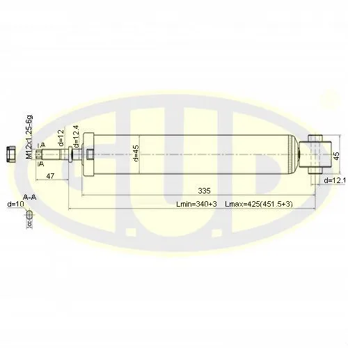 АМОРТИЗАТОР ЗАД ГАЗ NIS MURANO 09-12 349092 G.U.D GSA777017