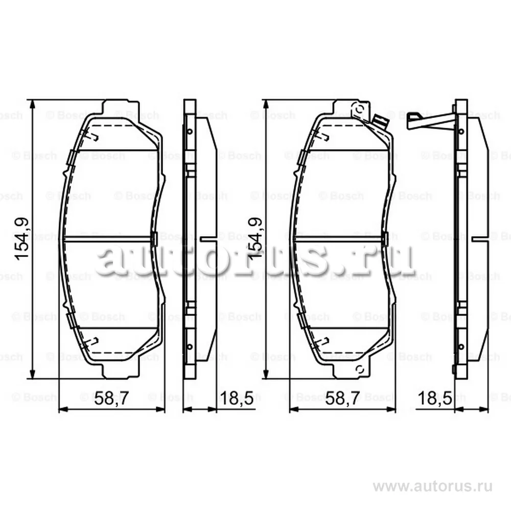 Колодки дисковые передние Honda CR V 2.0 2.2 07> BOSCH 0 986 494 685