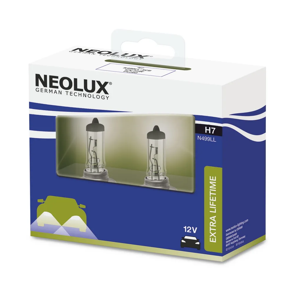 Лампа 12V H7 55W PX26d NEOLUX EXTRA LIFETIME 2 шт. картон N499LL-SCB NEOLUX N499LL-SCB