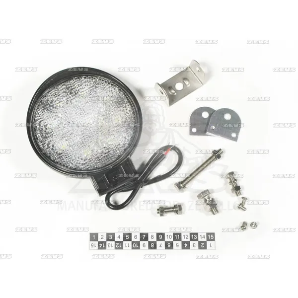 Фара доп света; (луч рассеевающийся); 9 leds; 12-24v ZEVS KW-121F