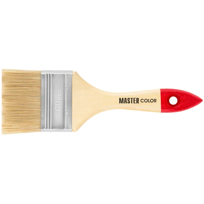 Кисть флейцевая, натур. щетина, 55% топс, лакиров.ручка, ширина 60 мм MASTER COLOR 30-0014