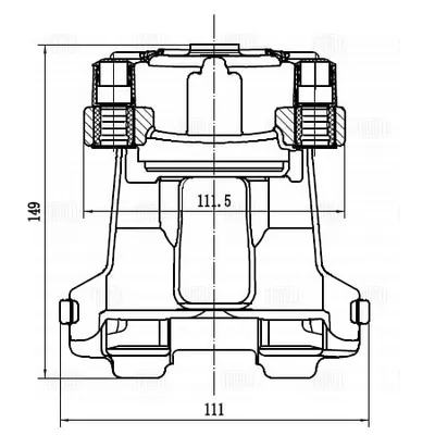 Суппорт торм. для а/м BMW 3 F30 (11-)/4 F30 (13-)/1 F20/F21 (11-) зад. прав. d=42мм TRIALLI CF 084767