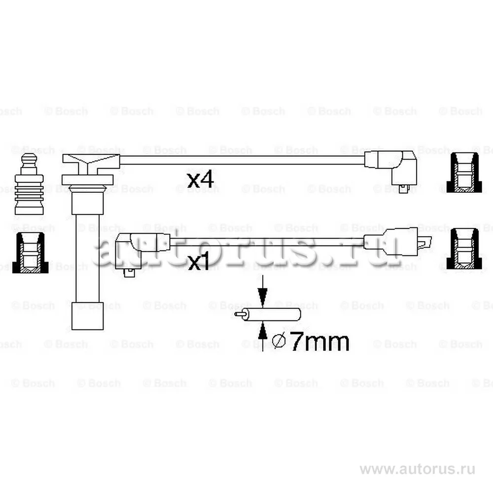Провода высоковольтные, комплект BOSCH 0986356893