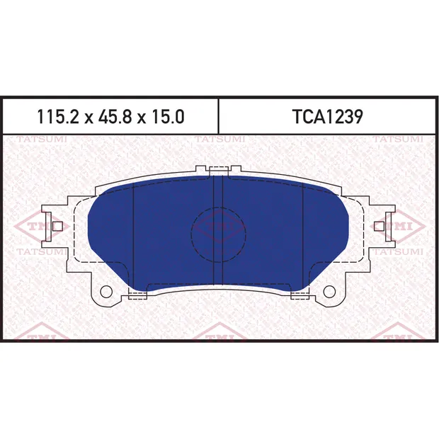 Колодки тормозные дисковые задние LEXUS GS/IS/RX 08-> TATSUMI TCA1239