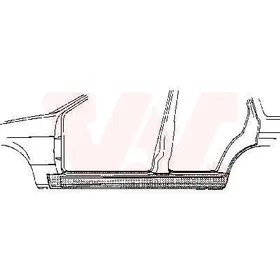 Порог кузова прав OPEL KADETT E 84-91 4дв