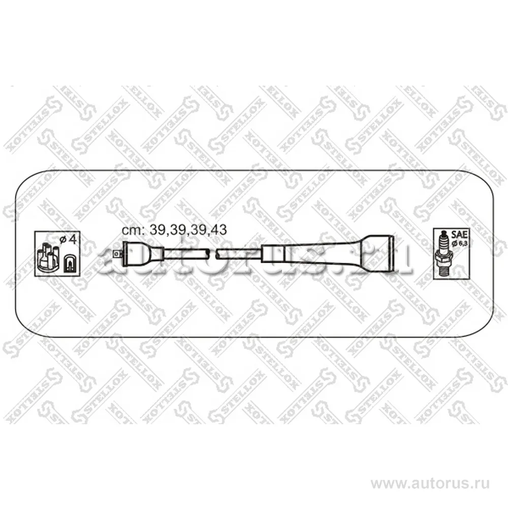 К-кт проводов Renault Espace/Laguna/Megane 1.8/2.0 93> STELLOX 10-38401-SX