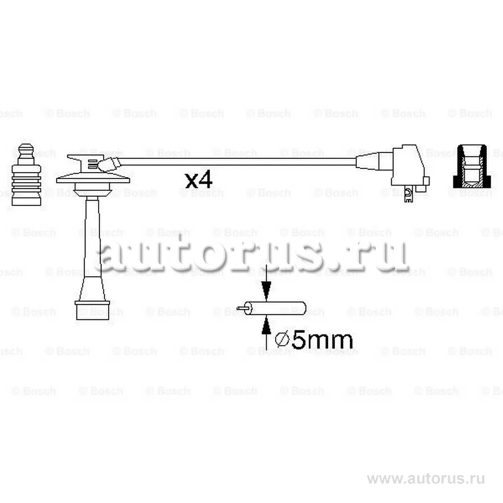 Провода высоковольтные, к-кт 8544300001 BOSCH 0986356933