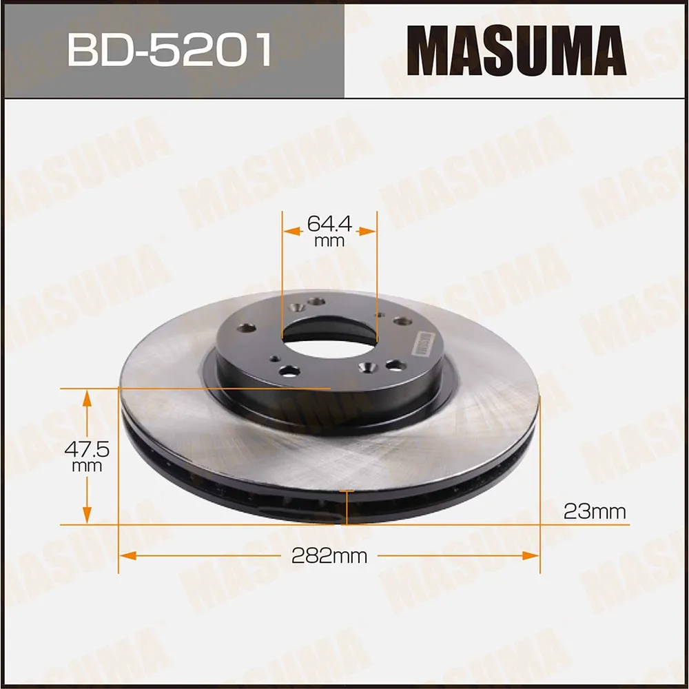 Диск тормозной передний для HONDA CIVIC MASUMA BD-5201