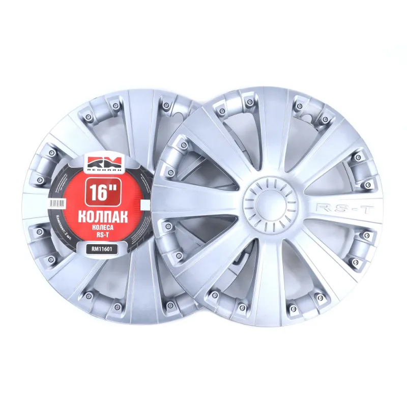 Колпак колеса R16 RS-T иномарки (пруж) кт 2 шт. REDMARK REDMARK RM11601