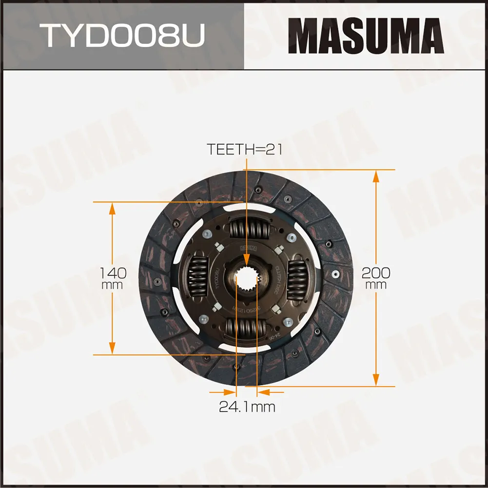 Диск сцепления TOYOTA COROLLA MASUMA TYD008U