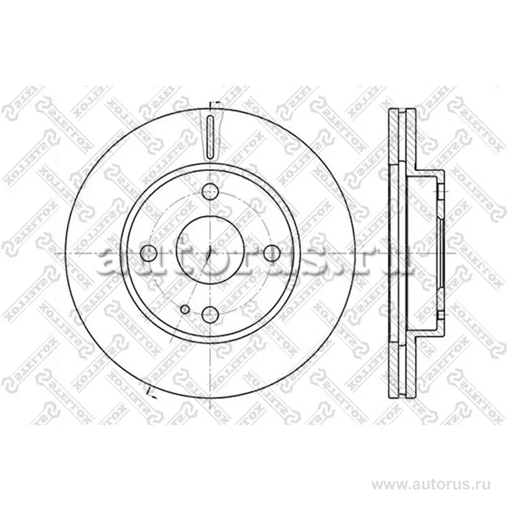 Диск тормозной передний MAZDA 323 1.3-1.8 89> STELLOX 60203232V_SX