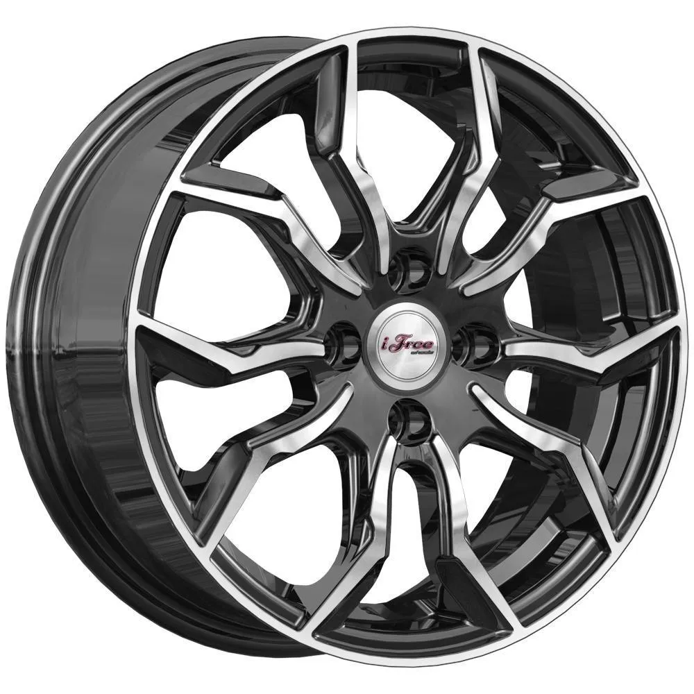 Диск литой R15 6J 4x98/58.5 ET33 IFREE Бохо Блэк Джек 745801