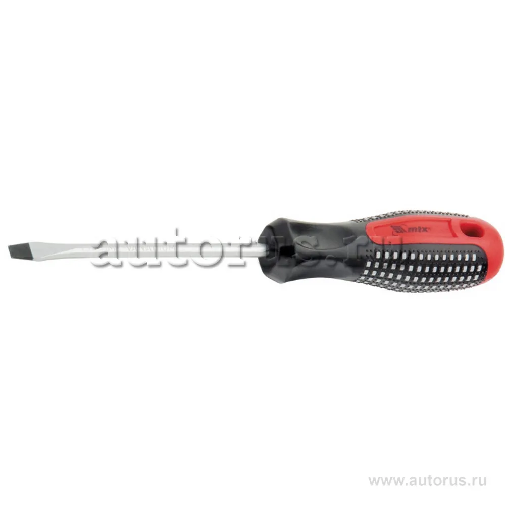 Отвертка Fusion, SL6, 0x100 мм, CrV, 3-х компонентная рукоятка anti slip MATRIX 11423