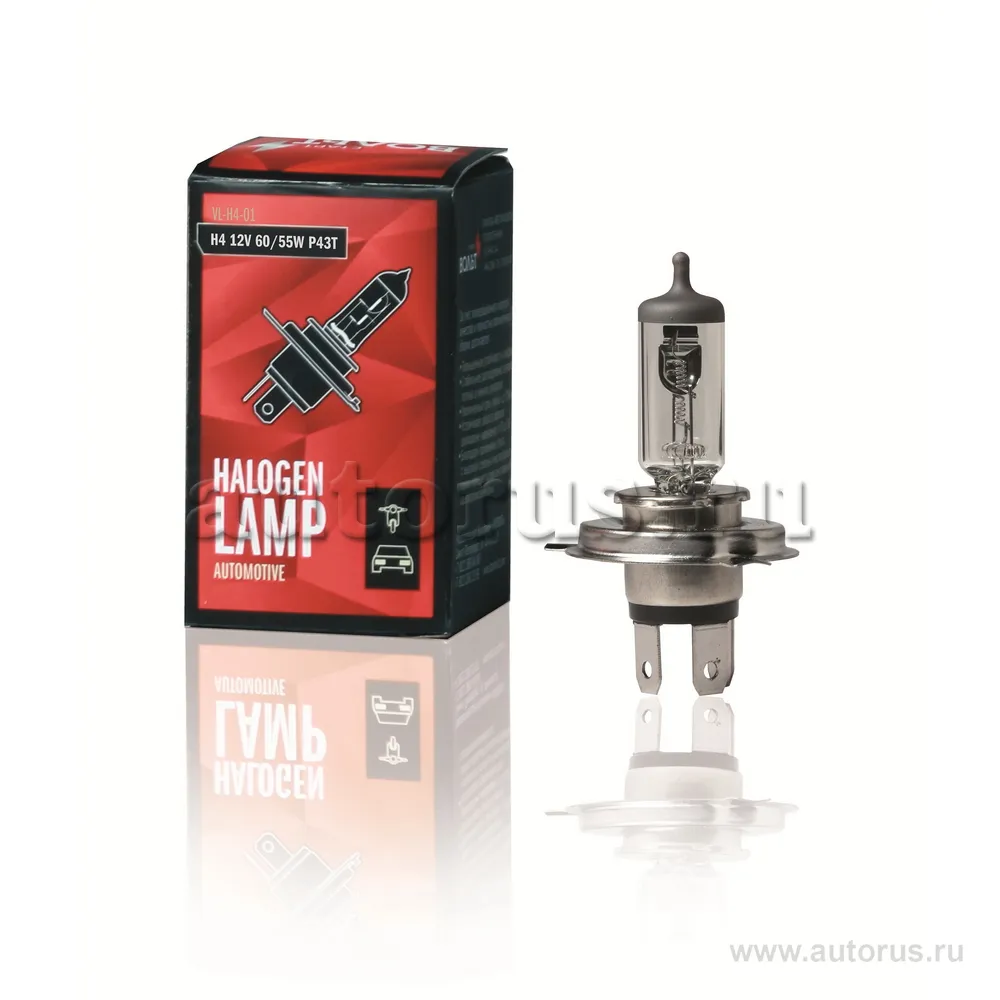 Лампа галогенная H4 12V 60/55W P43T STARTVOLT VL-H4-01