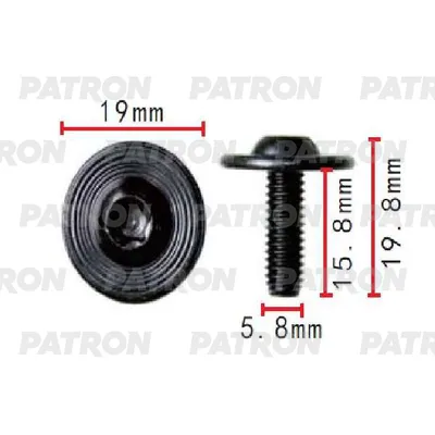 Винт металлический Audi,Seat,Skoda,Volkswagen применяемость: винт м6х PATRON P37-1535