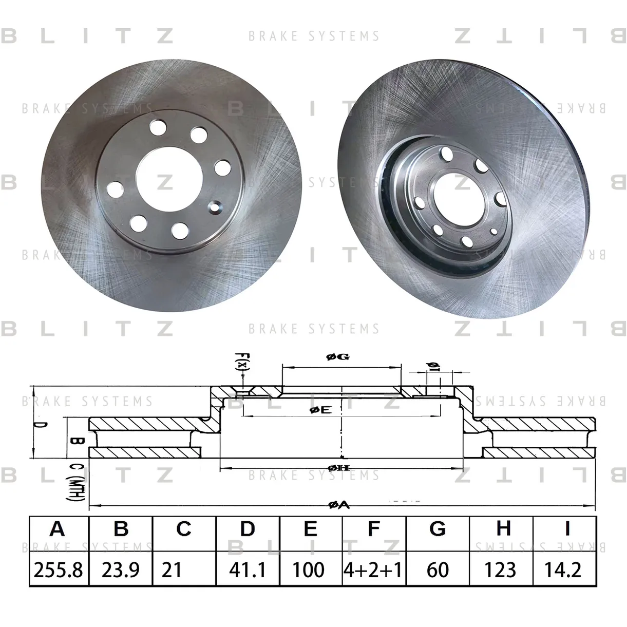 Диск тормозной передний вентилируемый FORD FOCUS/C-MAX 04->, VOLVO S40/V50 04-> BLITZ BS0594