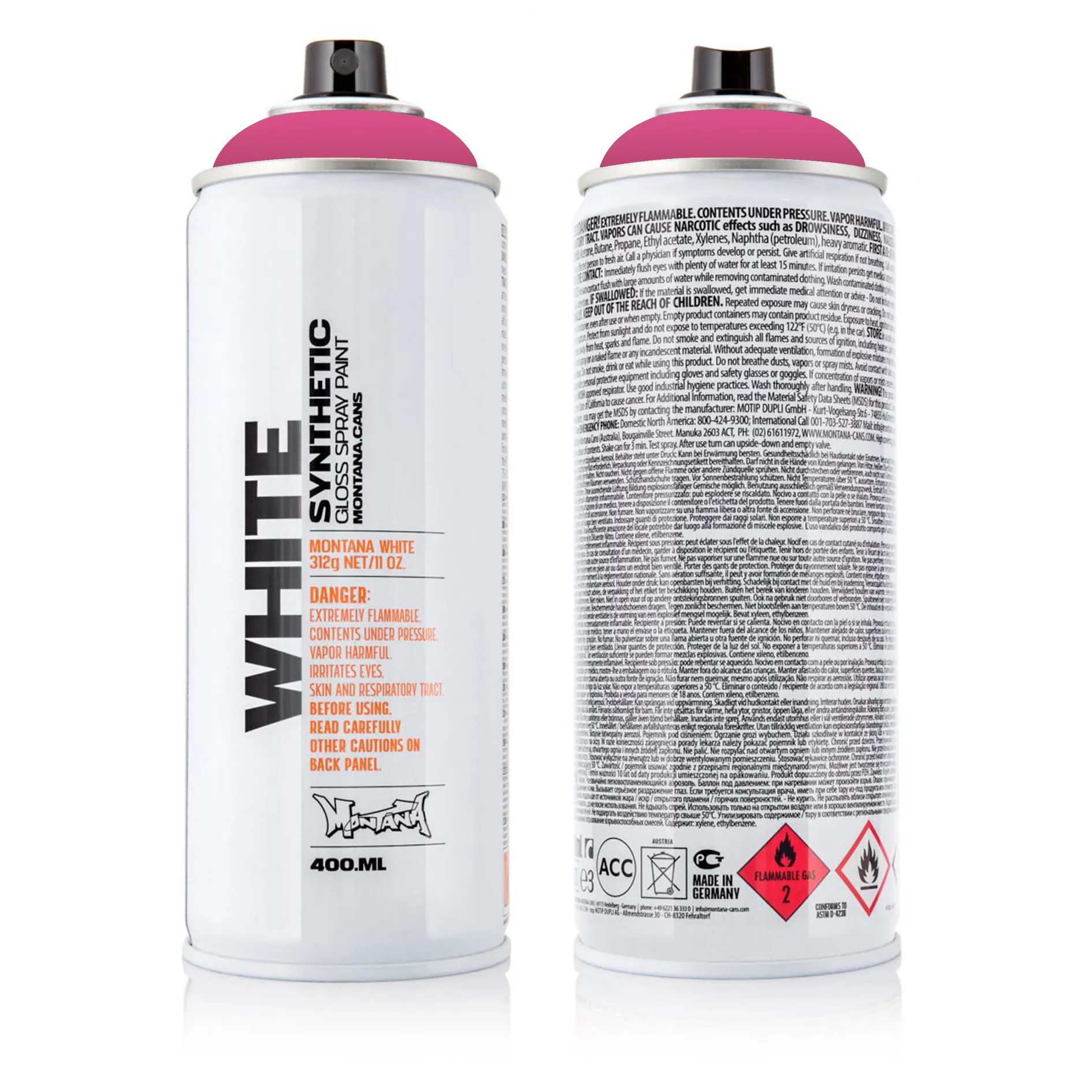Краска WHITE фуксия MONTANA CANS 3360 WHT