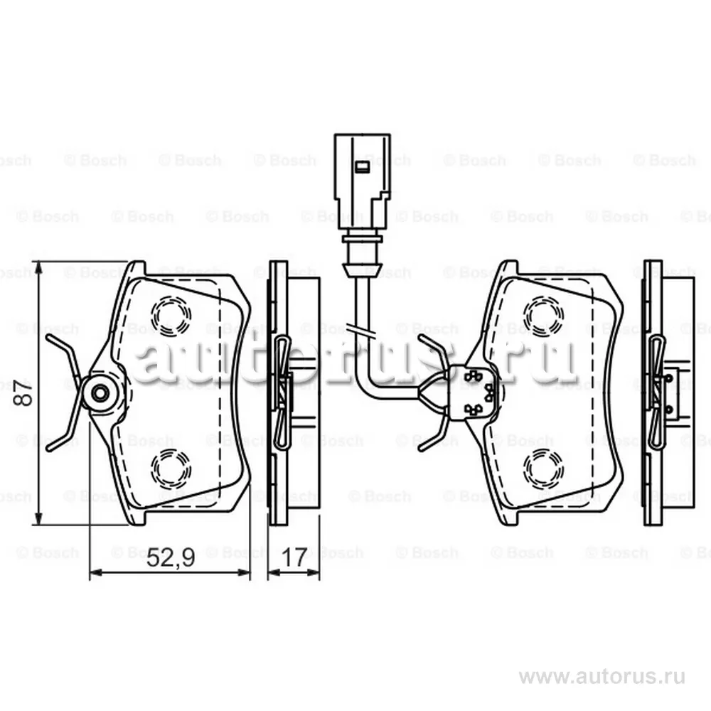 Колодки тормозные VOLKSWAGEN T4 96SHARAN 00GALAXY R16 0006 (2 датчика) зад.