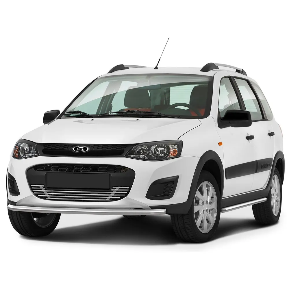 Защита порогов d42 Rival для Lada Kalina II универсал Cross 2014-н.в., нерж. сталь, 2 шт., R.6006.002