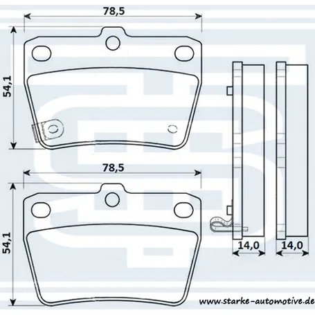 Колодки тормозные TOYOTA RAV4 II задние STARKE 179872